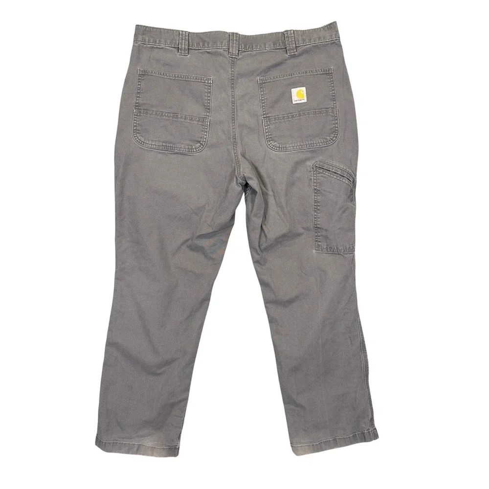 Carhartt Carpenter Pants Mens 36x30 Gray Cotton Canvas Relaxed Fit Workwear Y2K